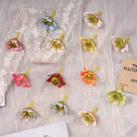 金菊小花仿真花绢花DIY手工花环婚庆胸花材料古装汉服发夹头饰