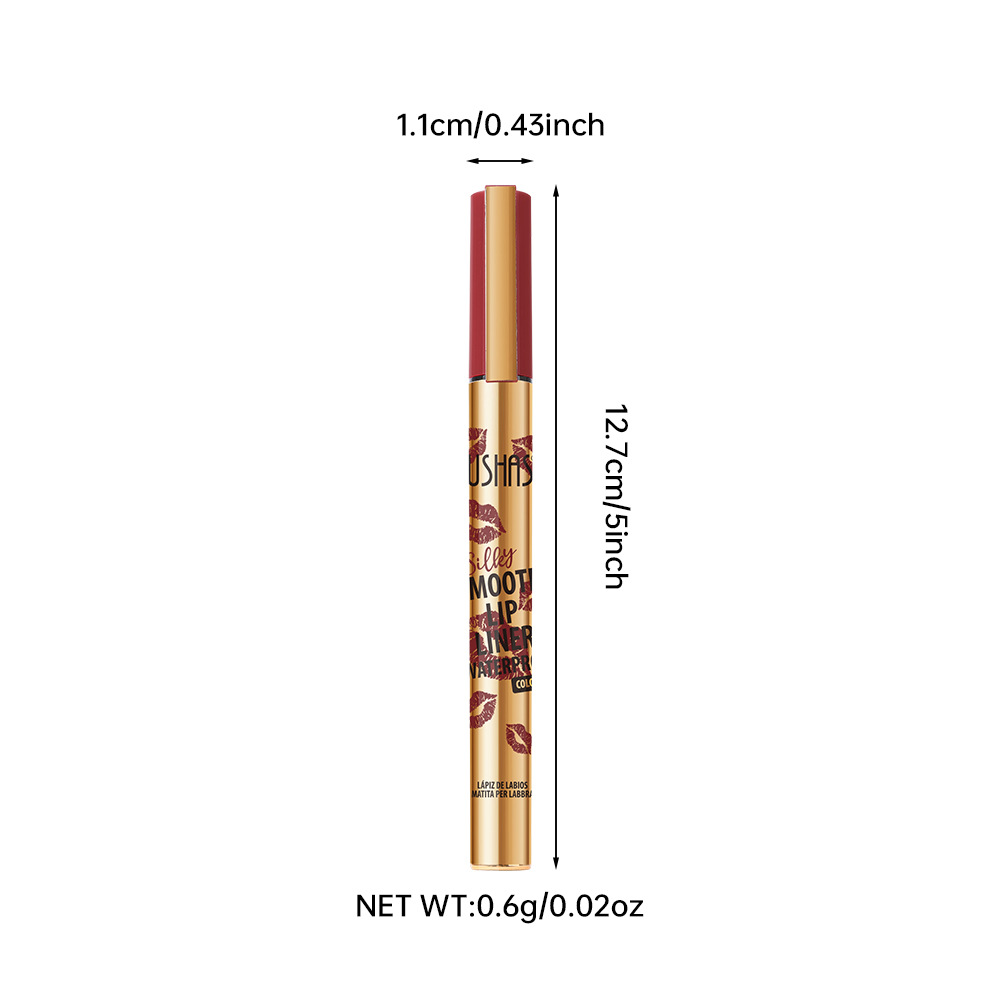 (Caja de presentación) USHAS European and American Cross-border spot delineador de labios taza impermeable antiadherente efecto de maquillaje mate UP019A