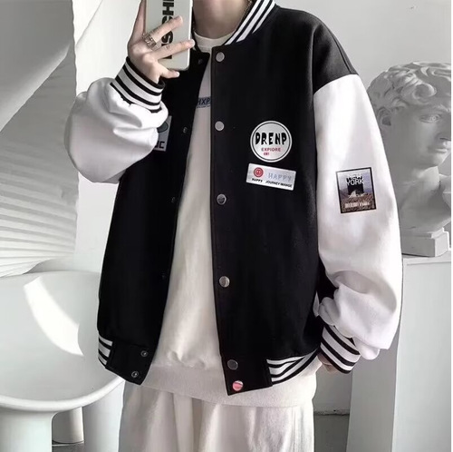 Men's winter and autumn baseball jacket, large children's men's clothing, Hong Kong style, trend brand, student, loose and versatile jacket top