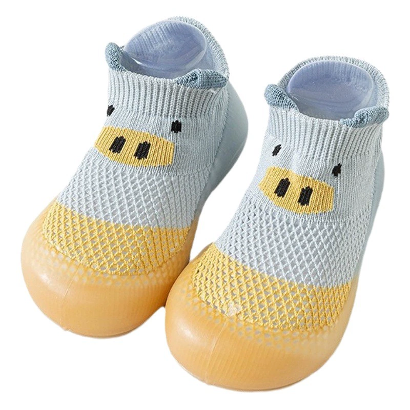 Детская обувь для малышей Мягкая подошва Нескользящие Дышащие носки Обувь для дома и улицы Мальчики и девочки Детские весенне-летние напольные туфли и носки с защитой от запаха