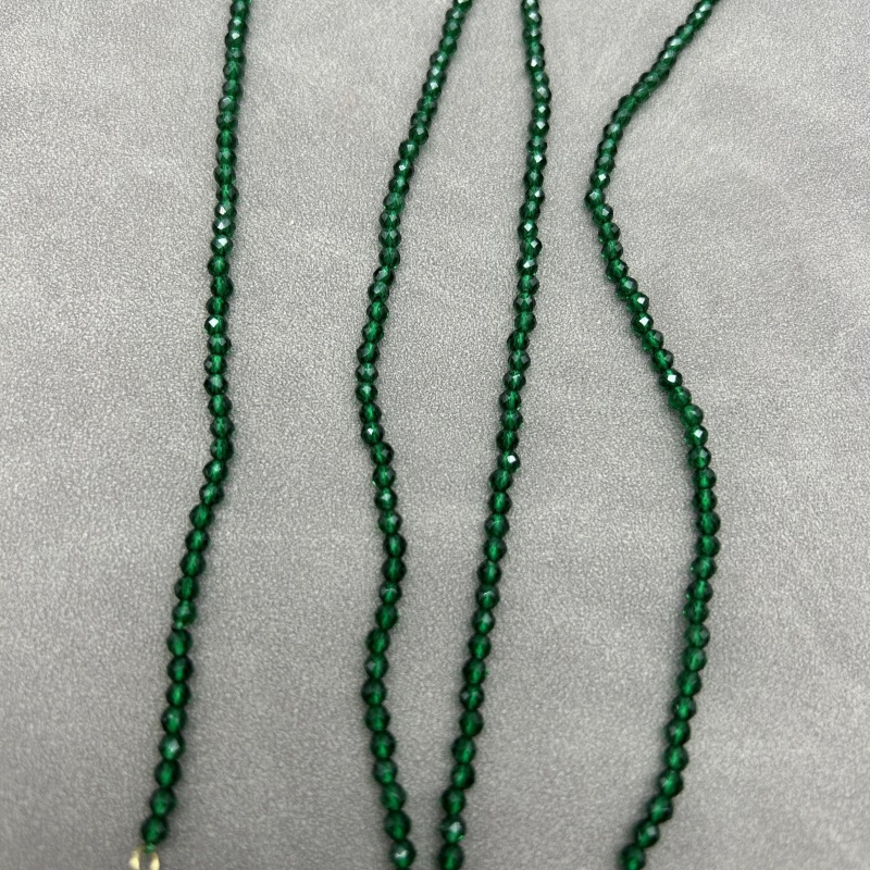 25g Weight Imitation Pearl Pendant Material Necklace Classification Green Pointed Crystal Chain Material 1 Piece Quantity Holiday, Party Occasion Imitation Pearl, Green Pointed Crystal Material Geometric, Solid Color Pattern Women's Gender Elegant Style Beaded Craft Elegant Geometric Solid Color Imitation Pearl Green Spinel  Wholesale Necklace 12