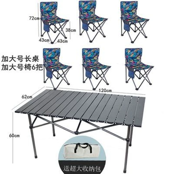 Larger long table + 6 large chairs