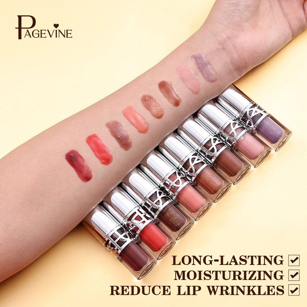 Transfronterizo PAGE VINE hidratante brillante brillante miel labial flácida labios blanqueadores con maquillaje de agua de espejo labial congelado comercio exterior