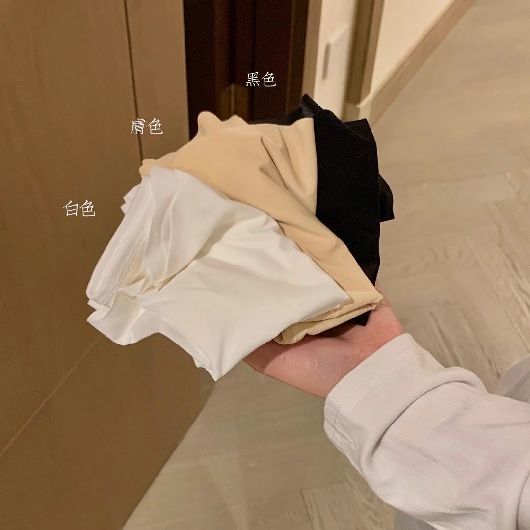 Summer Traceless Ice Silk Safety Pants Solid Color Mid-waist Thin One-piece Outer Wear Bottoming Anti-running Safety Shorts for Women