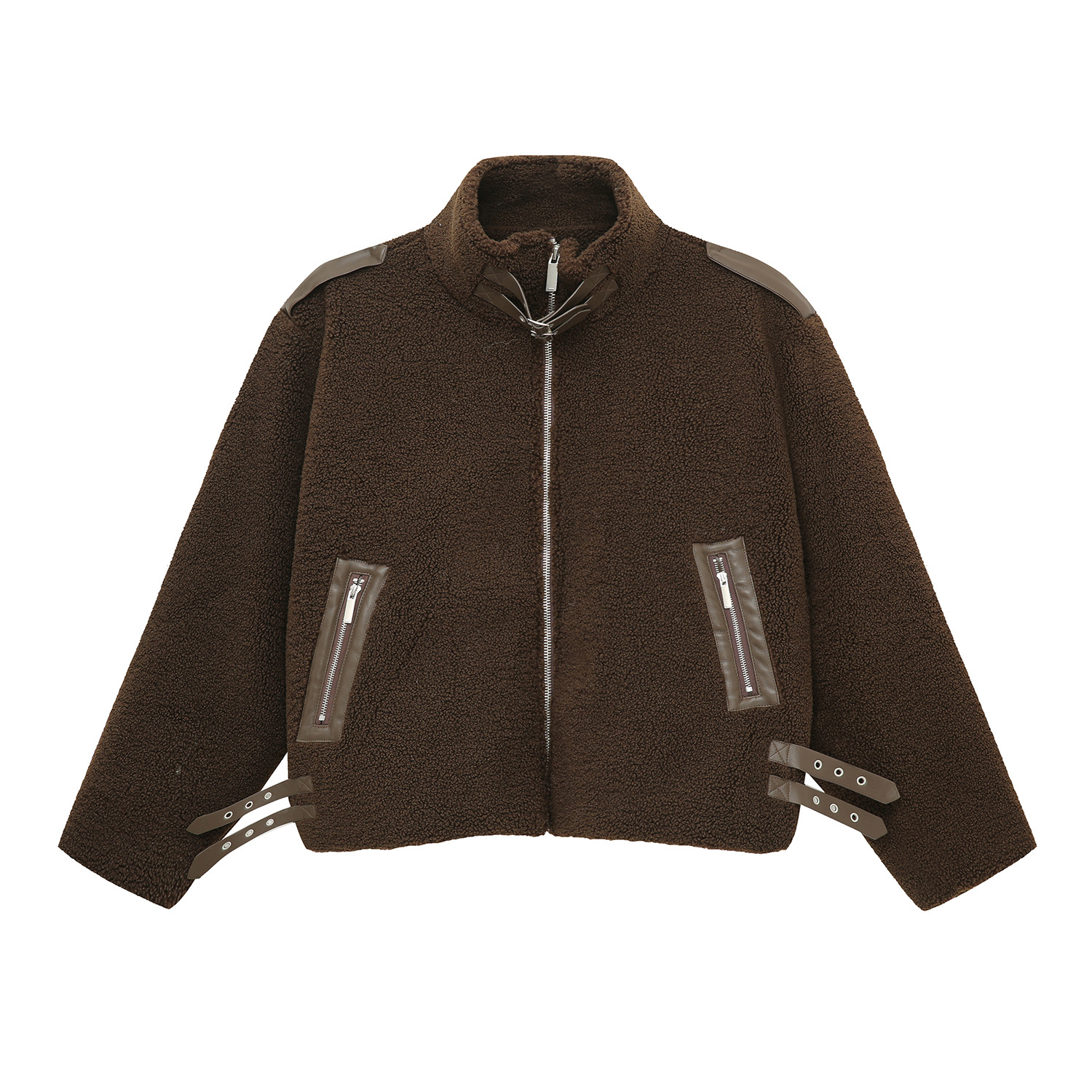 MTLClothes ropa de Hombre | 2023 Otoño e Invierno Nuevo collar de soporte abrigo de lana de cordero hombres engrosada suelta abrigo de algodón acolchado hombres