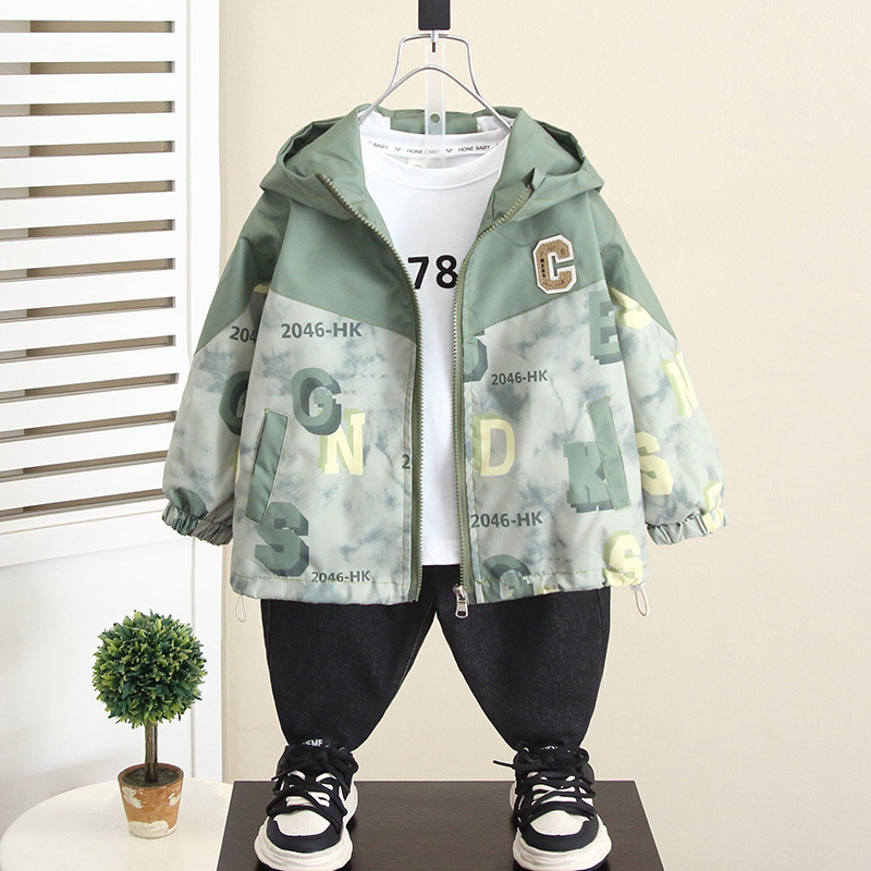 5974 Chaquetas de otoño para niños Chaquetas de estilo occidental para niños 2025 Nuevo estilo de primavera y otoño para bebés Chaquetas de moda