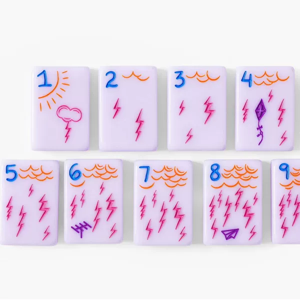 In Stock, Cross-Border Best-Selling Lilac-Colored Acrylic Mahjong, American Mahjong, 160 Tiles
