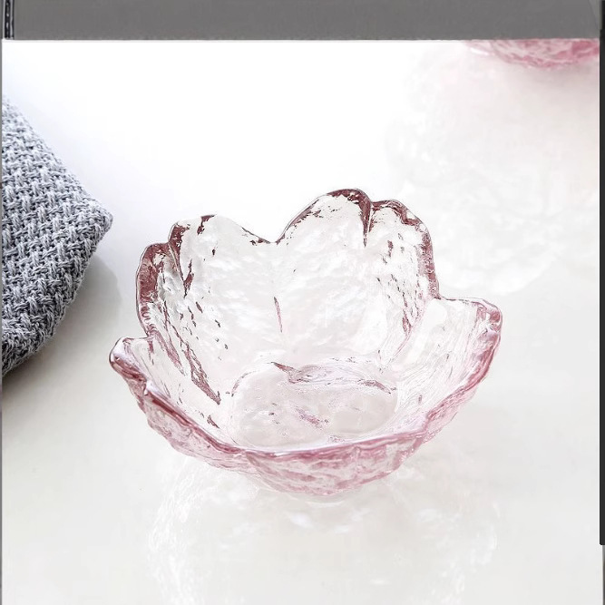 Creative Japanese Phnom Penh Glass Bowl Bird's Nest Sugar Soup Bowl Household Color Exquisite Dessert Bowl Set Wholesale