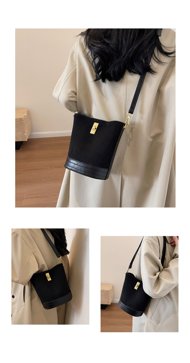 Damen Beuteltasche Mit Plüsch Einsatz Als Schulter- Und Umhängetasche_voghion.com