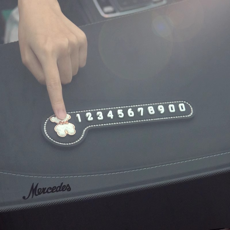 Matrícula de estacionamiento temporal de automóviles, niñas, personalidad creativa, accesorios de decoración de automóviles, placas de teléfono, placas de matrícula móviles