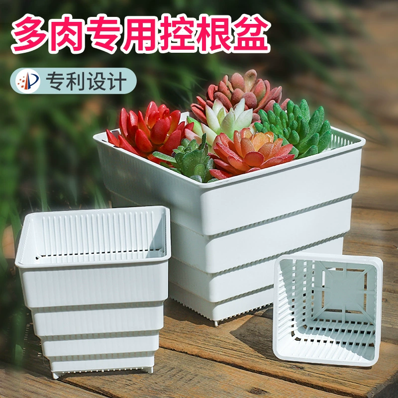 Американские цветочные горшки с контролем корней, суккулентные цветочные горшки, пластиковые маленькие квадратные горшки, дышащие горшки для северного креативного садоводства оптом