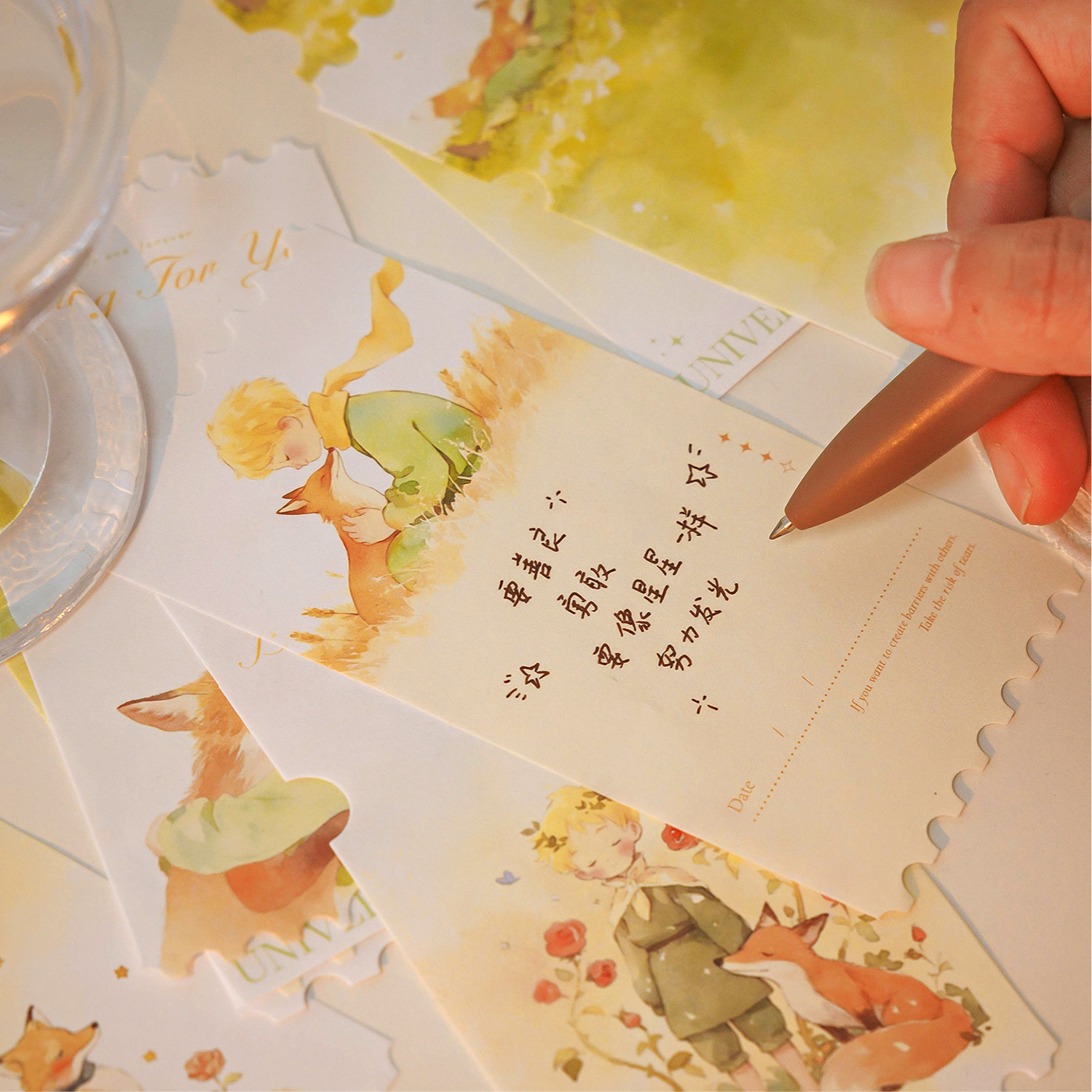 Notas de papel kraft blanco Mo Mo Notas de papel Galaxy Dream Prince Theme Cartoon Cure Alien Papel de notas