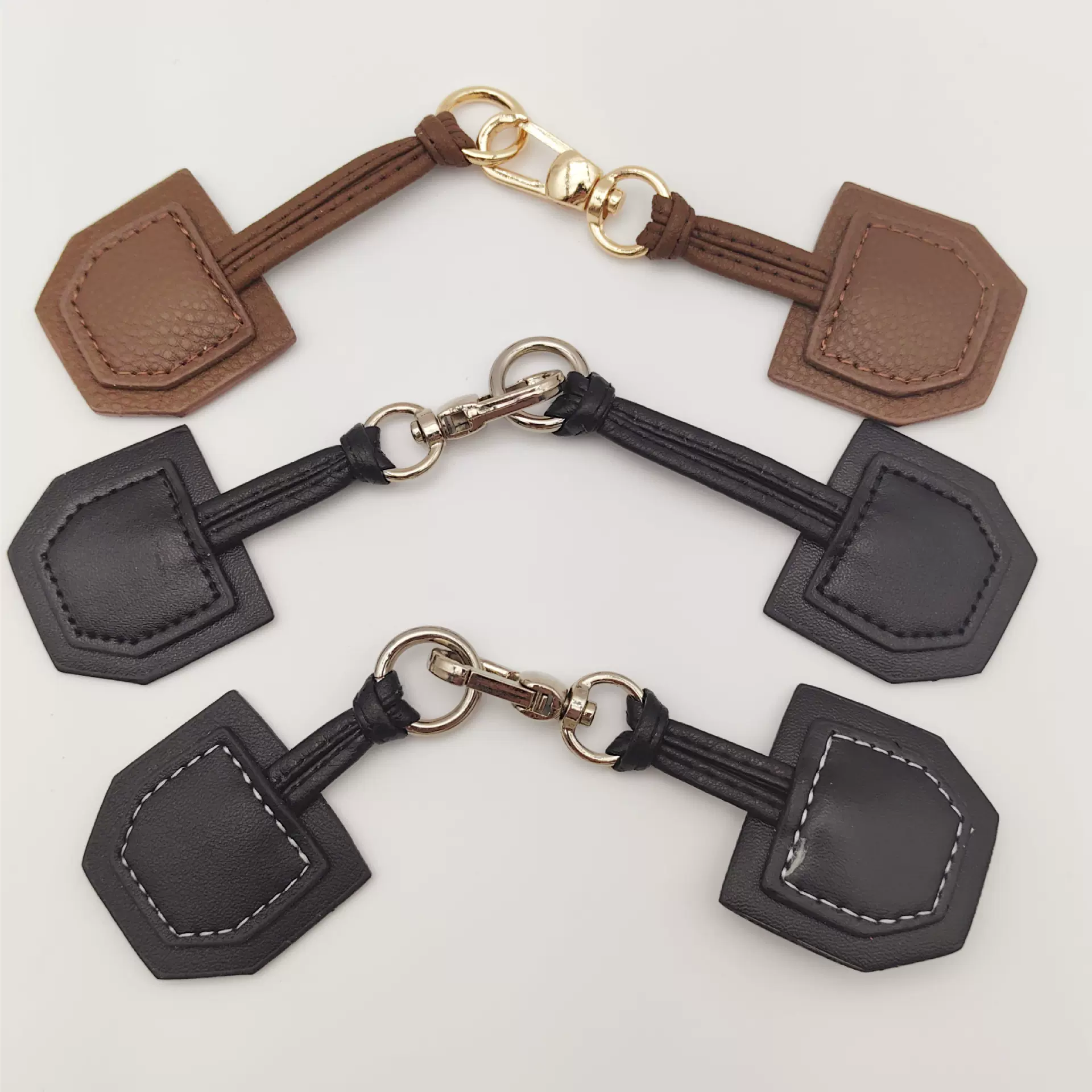 真皮金属皮对扣钮扣毛呢羊羔绒外套搭扣腰带儿童装饰按扣高级感