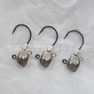 工厂加工定制各种型号鱼钩  路亚饵铅钩   加强铅头钩