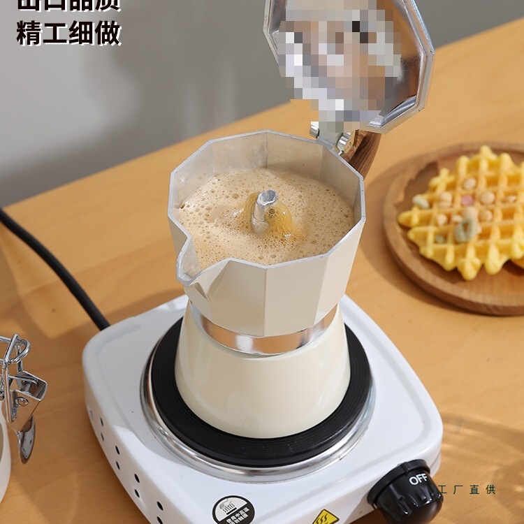 Household Italian Moka Pot Coffee Pot Coffee Machine Extraction Pot Concentrated Hand-Brewed Coffee Pot Set Coffee Utensils Household Italian Moka Pot Coffee Pot Coffee Machine Extraction Pot Concentrated Hand-Brewed Coffee Pot Set Coffee Utensils