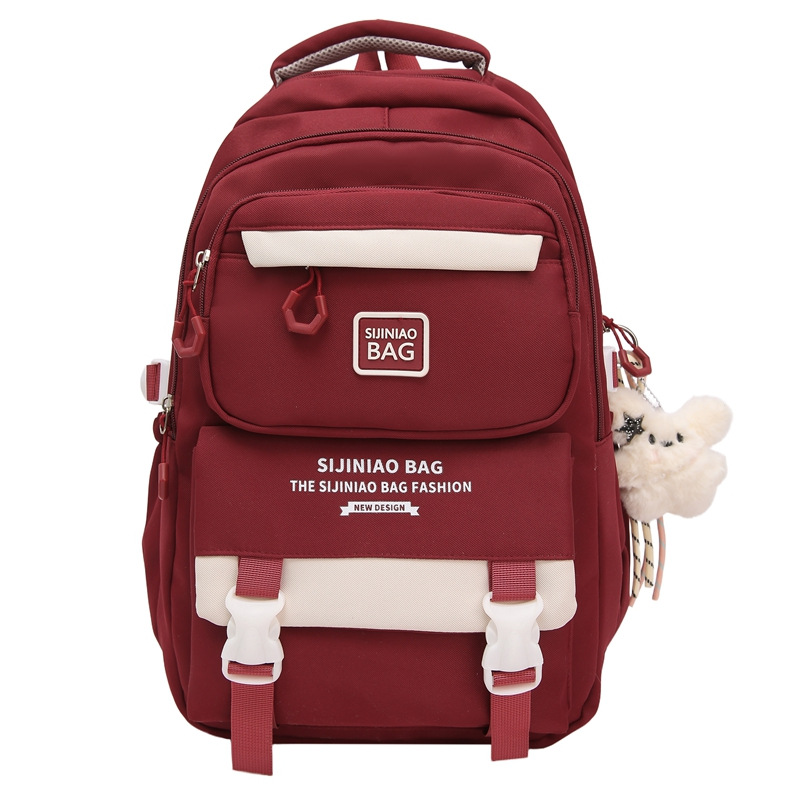Mochila escolar de nuevo estilo para mujer, mochila para estudiantes de secundaria de alto valor, mochila de varios compartimentos para estudiantes de primaria y secundaria de alta calidad