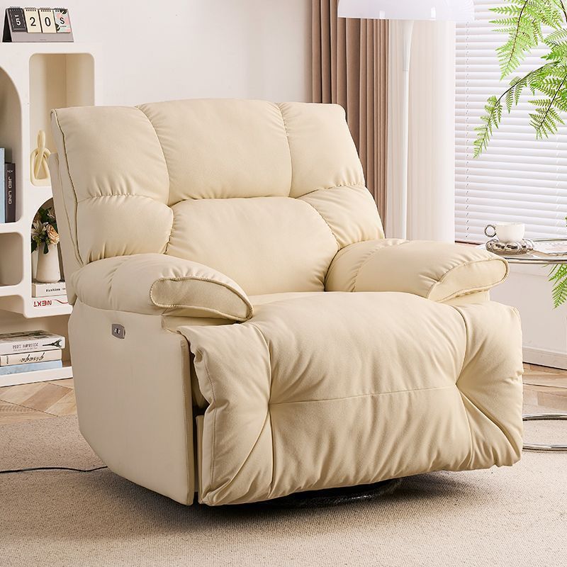 Silla de pelo de primera clase, sala de estar individual, dormitorio, silla mecedora para dormir perezosa, función eléctrica, rotación, luz, lujo moderno