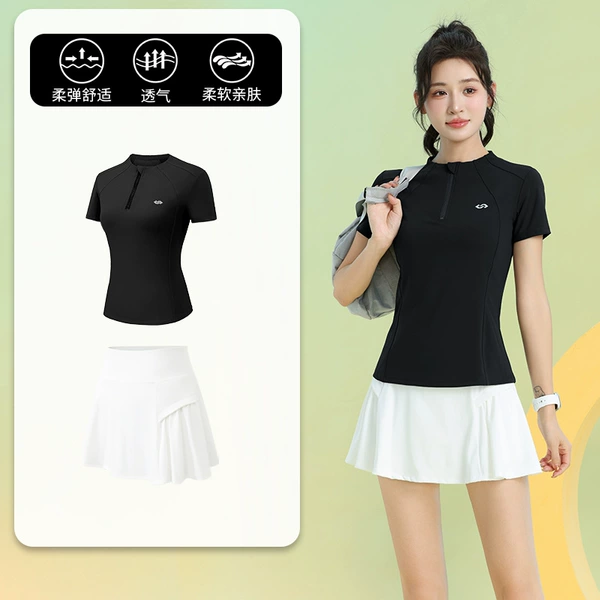 Black set, mini-skirt