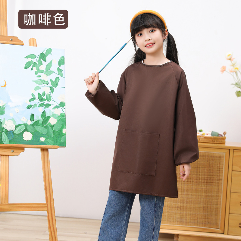 Ropa de dibujo para niños, transpirable e impermeable, de manga larga, niños de mediana edad, anti-vestir, delantal de pintura de jardín de infantes, logotipo personalizado