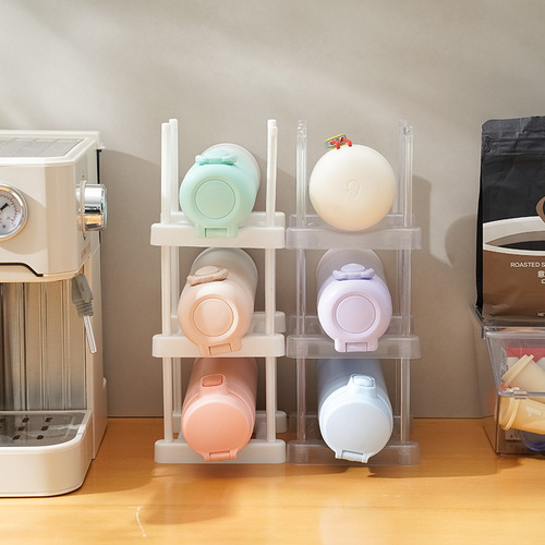 Thermos cup storage rack dormitory multi-layer stackable simple water cup storage rack home cabinet red wine rack storage rack