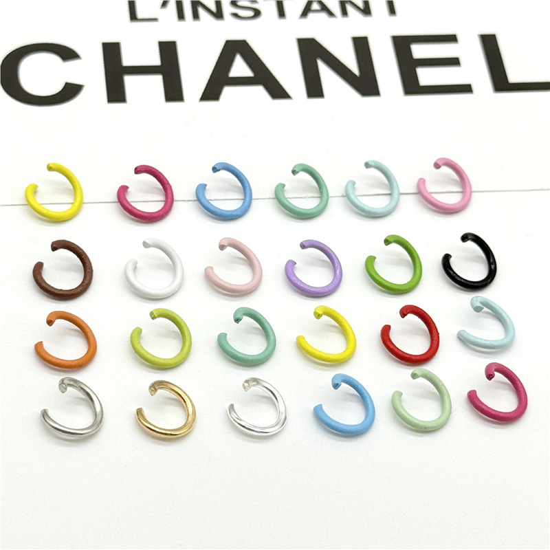 1.2*8mm Colorful Painted Metal Open Ring Buckle Single Ring Connecting Ring DIY Handmade Keychain Accessories 1.2*8mm Colorful Painted Metal Open Ring Buckle Single Ring Connecting Ring DIY Handmade Keychain Accessories