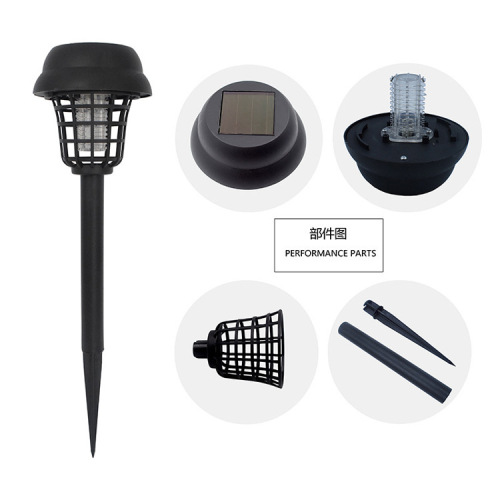 Solar mosquito killer lamp outdoor LED electrocution style home farm outdoor mosquito repellent trapping lamp insecticide courtyard lamp