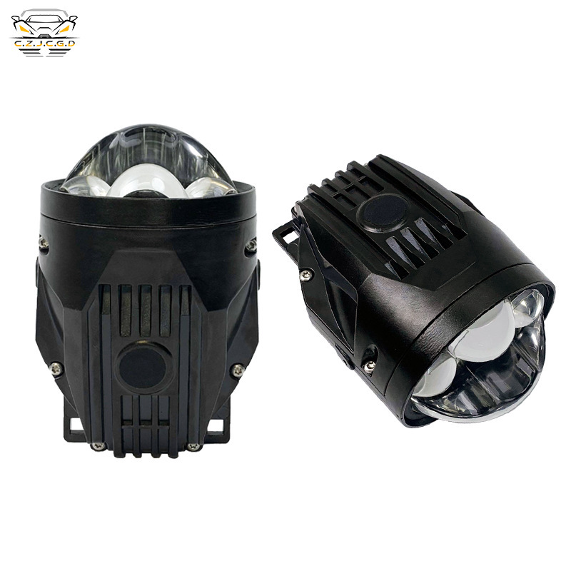 Auto 3 pulgadas lámpara LED accesorios de lámpara de luz delantera doble lente de luz triple luz directa de alta potencia reforma lámpara de niebla