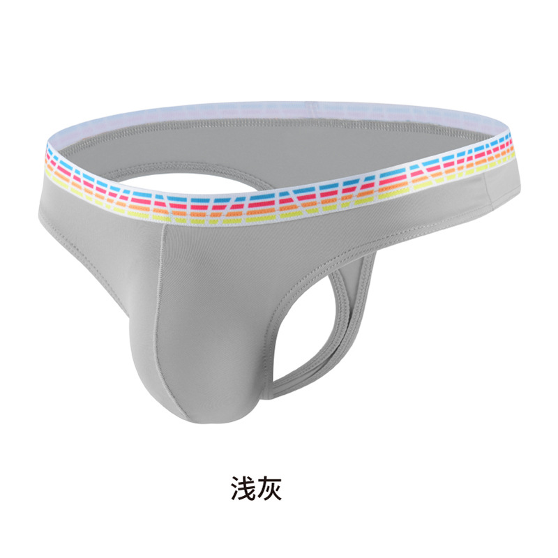 SHEIN estilo transfronterizo hombres de seda de hielo transparente en forma de T pantalones cortos de verano ropa interior sexy más tamaño Comercio exterior caliente