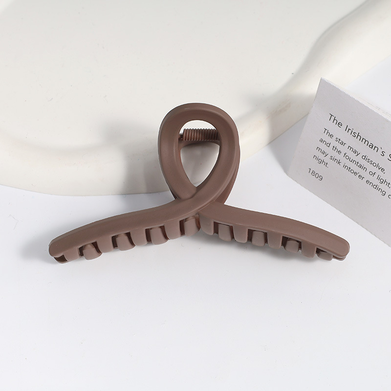 Amazon Venta caliente Frosted clip grande geométrica trasera horquilla elegante temperamento tiburón clip de alto grado tocado