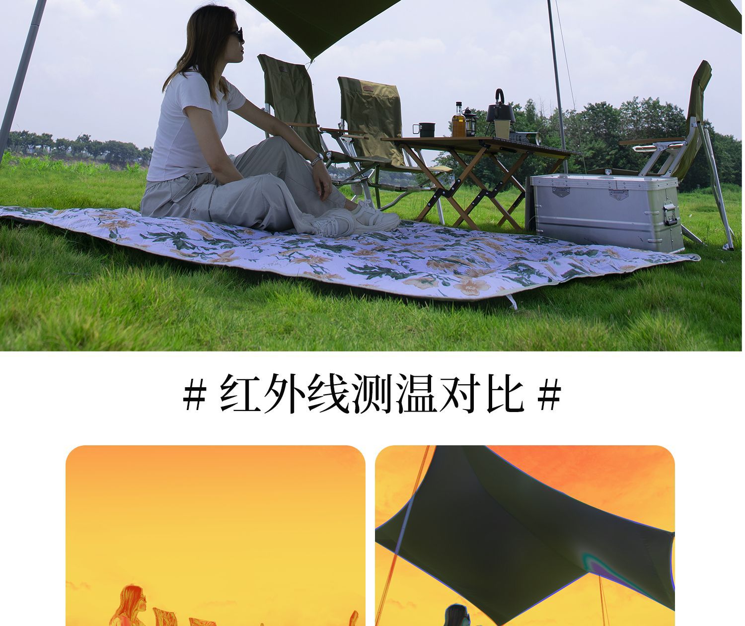 Mountain Guest's New Titanium Black Plastic Canopy Camping Style Outdoor Portable Outdoor Canopy Is Wind-Proof, Rain-Proof and Uv-Proof
