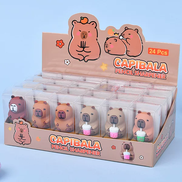 Auceable kapibalakatong capyfish shape children's pencil sharpener pencil sharpener primary school stationery wholesale