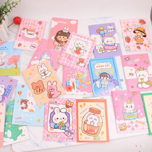 Creative stationery student diary cute cartoon prize notebook portable small notebook soft memo pad factory wholesale