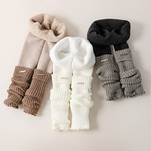 毛线中筒堆堆袜拼接打底裤秋冬女童针织加厚保暖慵懒堆叠腿套裤袜