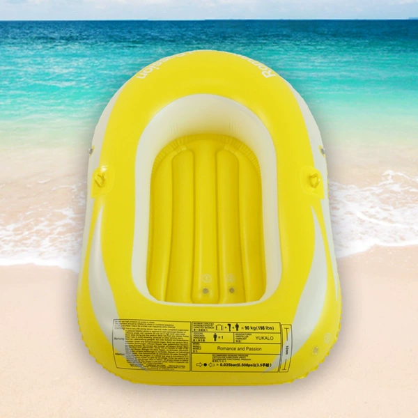 Yellow single-person boat naked boat