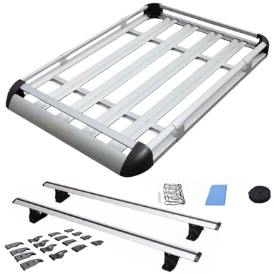 Crossbar Car Roof Rack Roof rack - silver-double-layer-13-1m-tiger-claw-crossbar-rain-cloth-net-rope-no-punching-required