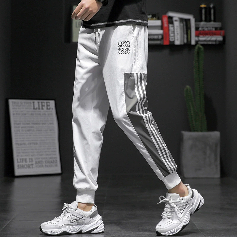 2021 новый стиль летние тонкие спортивные повседневные брюки маленькие ножки для студентов мужского пола корейские тренды