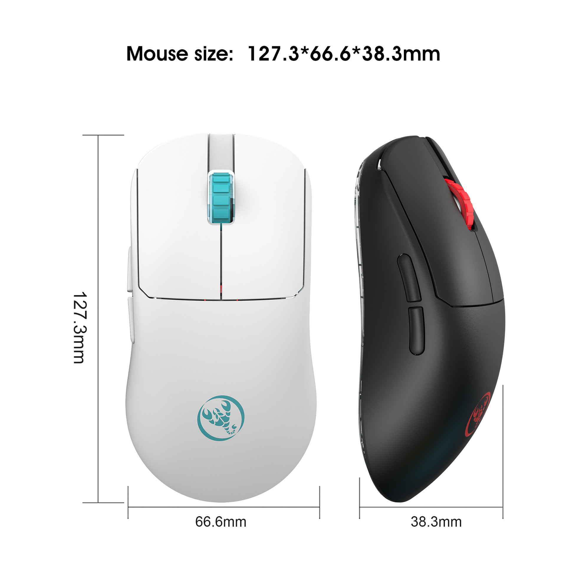 T800 Liichtgewiicht Gaming Dual-Modus 2.4G + kabelt 10000 dpi justierbar Laden Wireless Maus_voghion.com