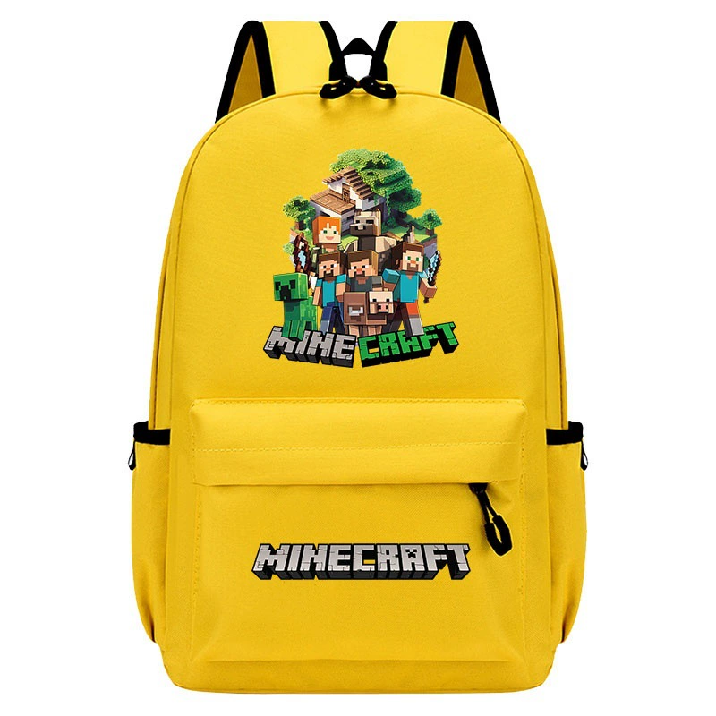 Игровой рюкзак для Minecraft, школьный рюкзак, неординарный стиль, простой модный студенческий рюкзак