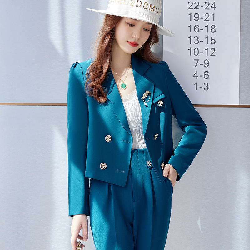 Khaki autumn classic suit jacket