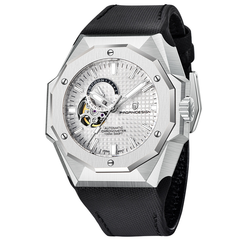 PAGANI bojiani hombres reloj acero Shell reloj mecánico automático luminoso impermeable reloj grande dial YS010