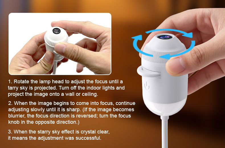 Cross-border bestseller USB starry sky projection lamp for car interior, home, bedroom, night light, romantic galaxy ambiance light