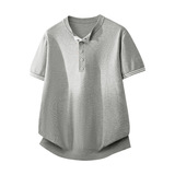 ZH8106-3D夏季百搭T恤休闲短款男装老钱风通勤针织短袖OLO衫，男装针织衫/毛衣，星座614