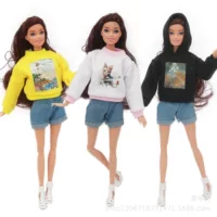 Набор одежды для кукол Sweatshirt & Shorts, для кукол 30 см, хлопчатобумажная ткань, повседневные стили