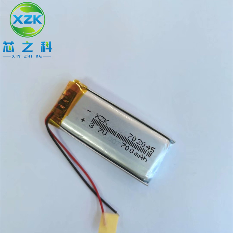 工厂直供702045聚合物锂电池3.7V 650MAH美容仪警示灯LED牌蓝牙
