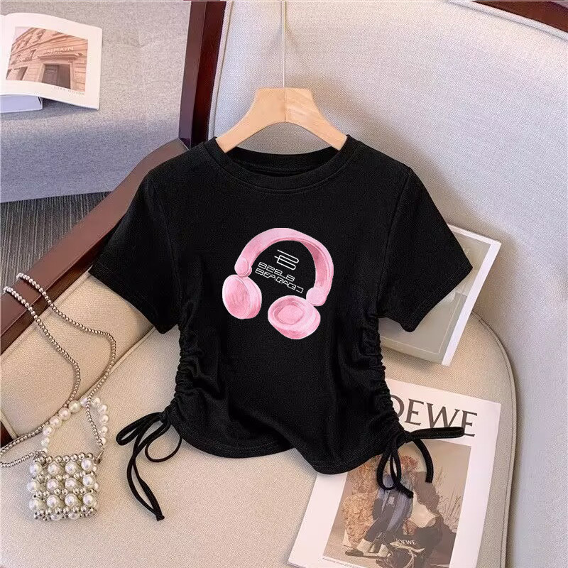 인기 조임끈 헤드폰 스타일 [블랙]