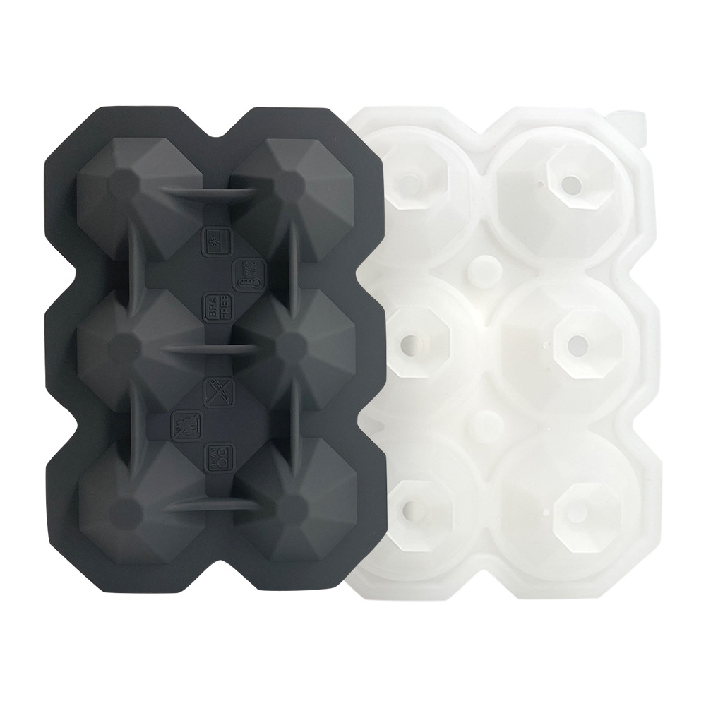 Caja de molde de hockey sobre hielo de silicona Ice Cube máquina de hielo 4-piece Rose whisky Comercial Grande cuadrado redondo image 36