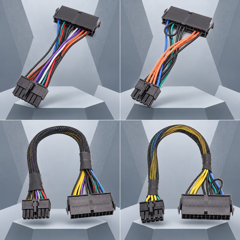 Suitable for Lenovo Motherboard Power Adapter Cable Atx24 Pin to 14 Pin 10 Pin 18Awg Tinned Copper Core Atx Power Supply Suitable for Lenovo Motherboard Power Adapter Cable Atx24 Pin to 14 Pin 10 Pin 18Awg Tinned Copper Core Atx Power Supply