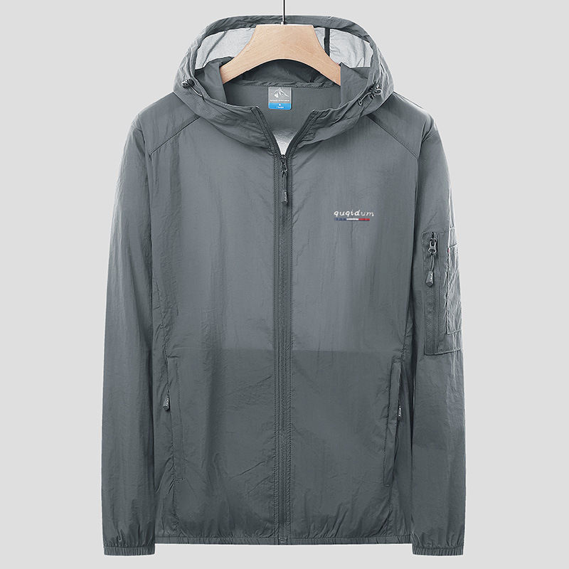 2025 Sun Protection Clothing Men's Summer Thin Ice Silk Breathable Jacket Large Size Fishing Quick-Drying Anti-Uv Sun Protection Clothing