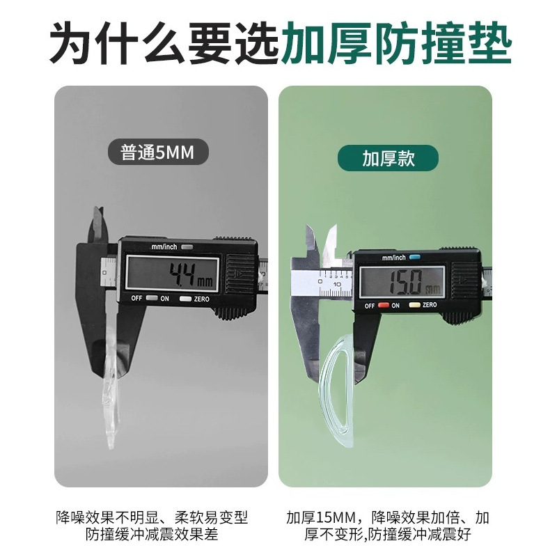 アーチ型の厚いシリカゲル静音衝突防止粒家庭用ドアノブ消音キャビネットドア家具テーブルと椅子の自己接着衝突防止ブロック|undefined