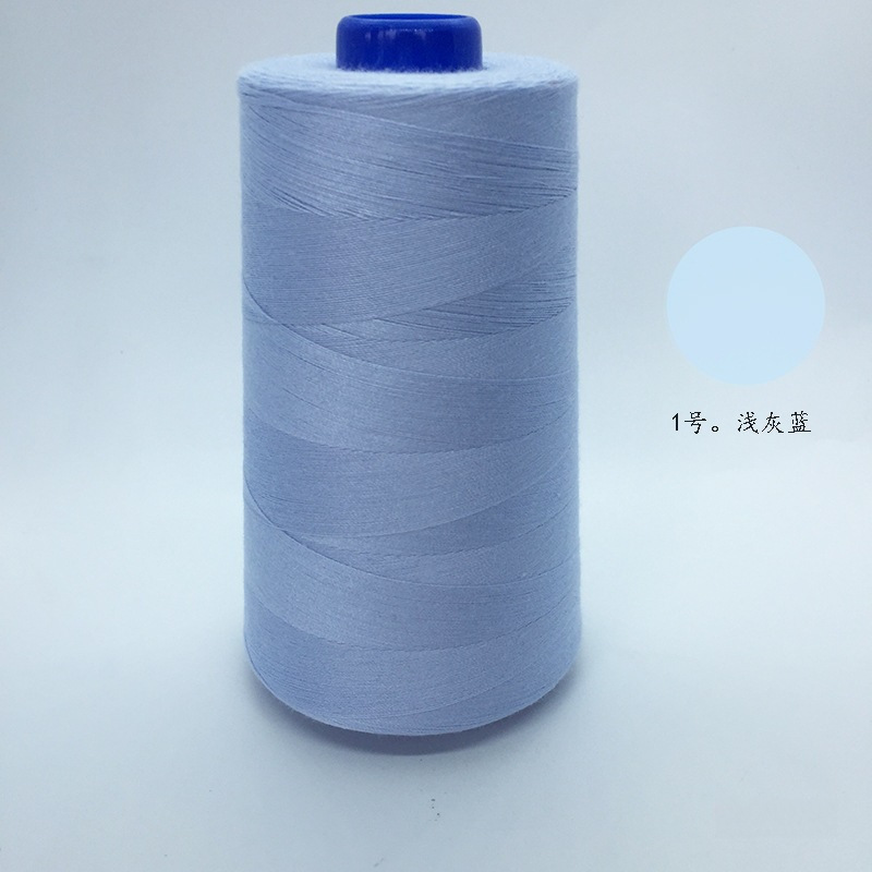 缝纫机线 雾霾蓝针线家用 大卷手工缝衣M^浅蓝色402涤纶线 灰蓝色